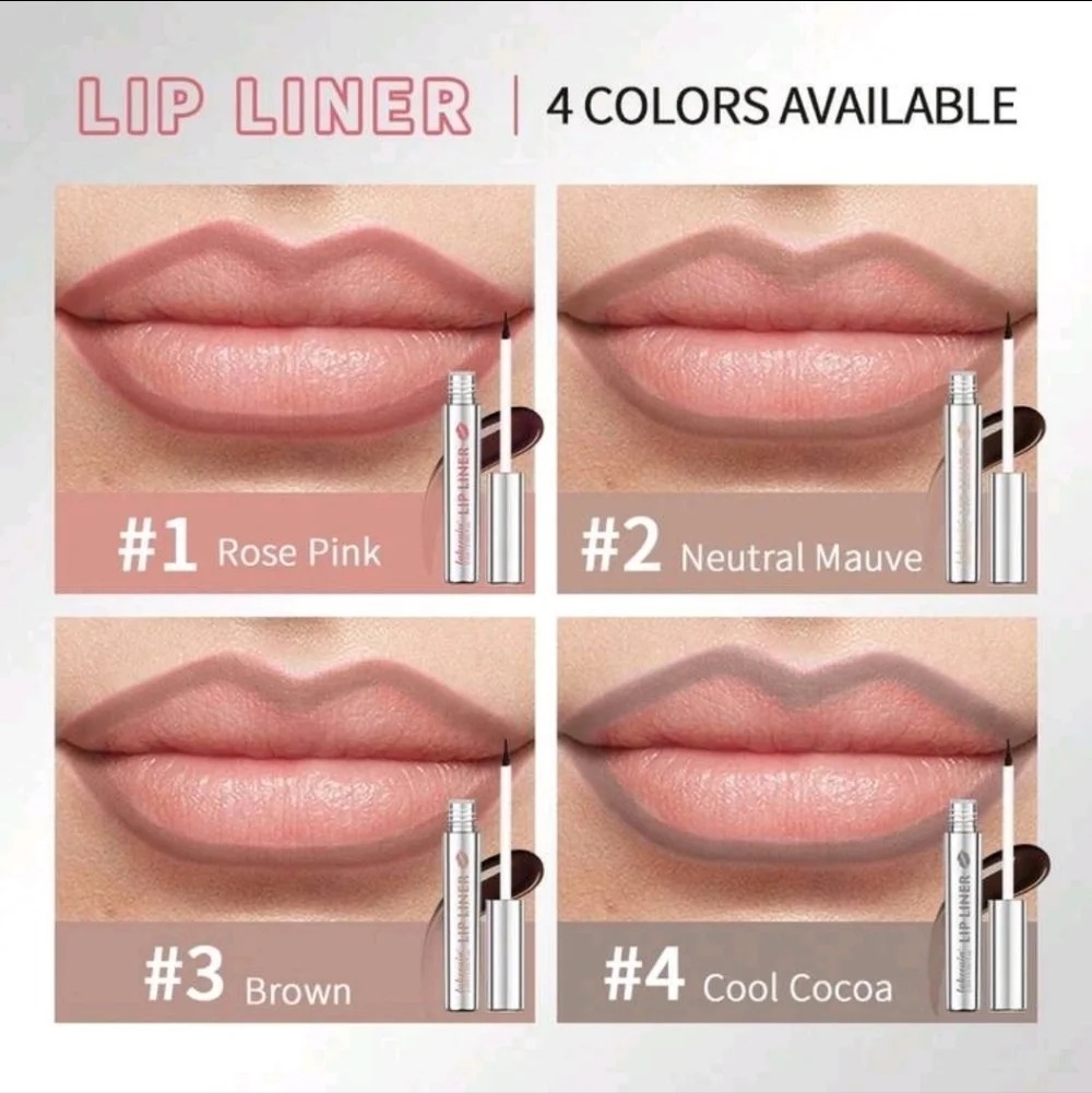 Lakerain Cool Cocoa Shade #4 Lip Liner Peel Off Tattoo New